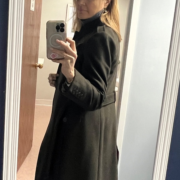 Banana Republic Olive Wool Military Trench -size M - Picture 15 of 16